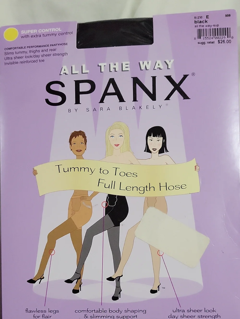 New SPANX Sheers Legs Support. Nude. Size E Pantyhose
